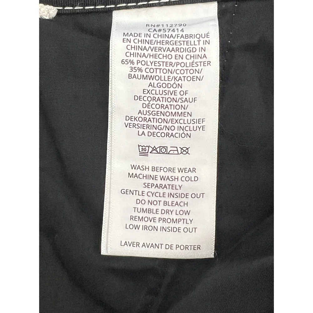 NWT True Religion Mens Black Contrast Stitch Cargo Pants 32 Straight Leg